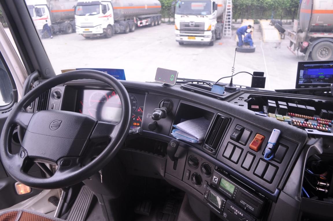 Heavy commercial industrial transport truck operating on Andean highway corridors in Chile.