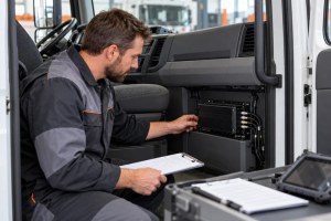 Установка мобильного DVR: контрольный список проводки и испытаний парка техники