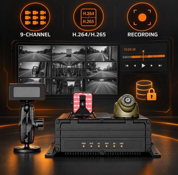 MR920 9-通道 AI 车队移动 DVR