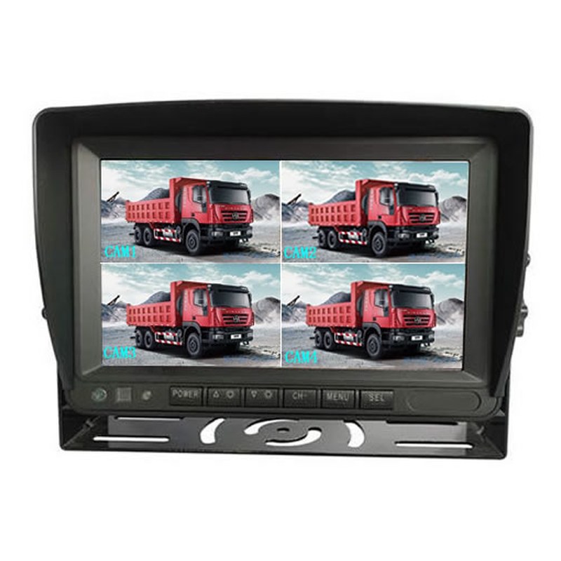 DP230-7 7" Quad-Split Vehicle Monitor, 15-90V Input