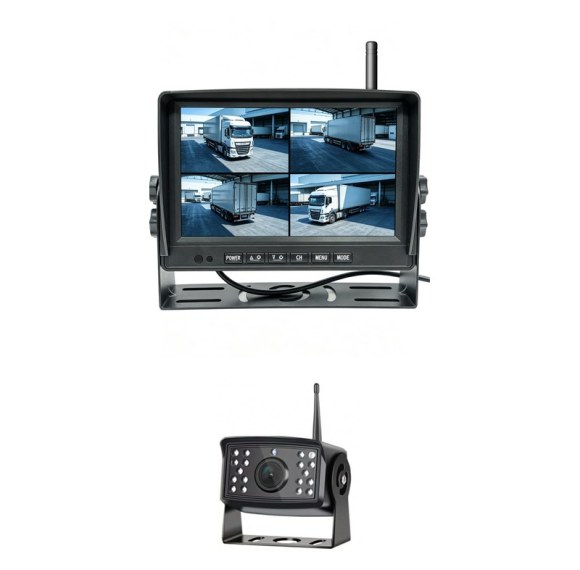WP200 7" Wireless Quad-Split Monitor Kit (1-Camera Package)