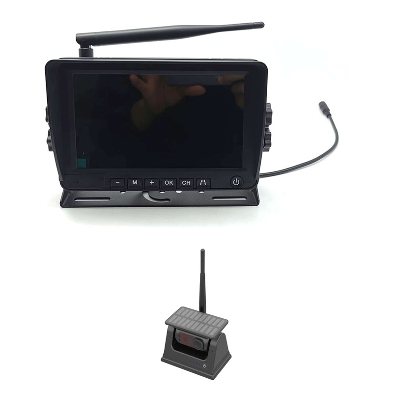 WP235-A 7" Wireless Dual-Split Monitor Kit with 1 Solar Magnetic Camera
