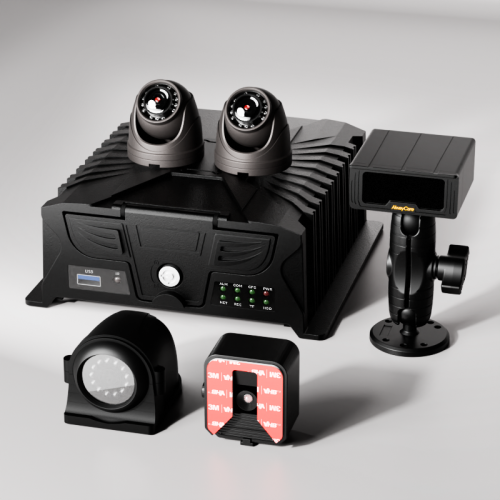 AI乗客カウンター(APC)| 2CH APC、DMS、ADAS、BSD搭載8CH MDVR | PC37 | 商用車フリート向けキット