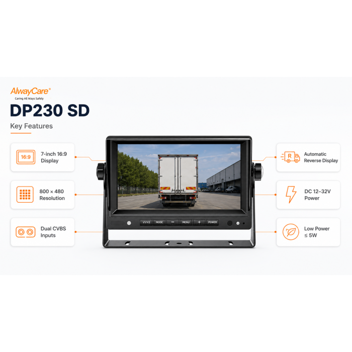 DP230-SD 7" Standard Definition Commercial Vehicle Monitor