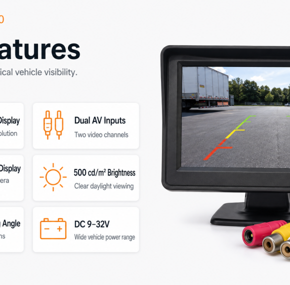 DP970 4.3" Compact In-Cab Commercial Vehicle Monitor