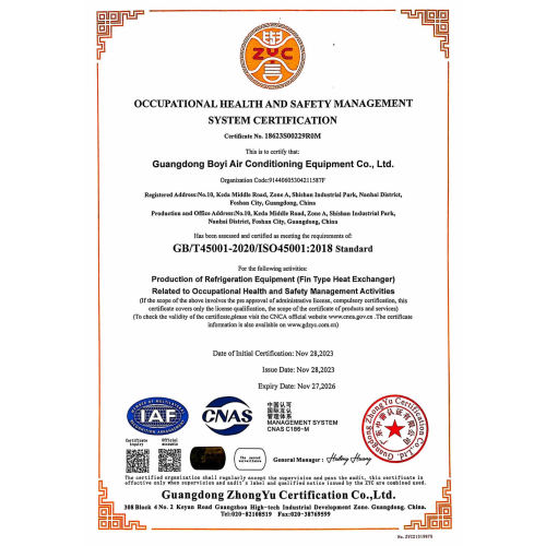 OCCUPATIONAL HEALTH AND SAFETY MANAGEMENT SYSTEM CERTIFICATION