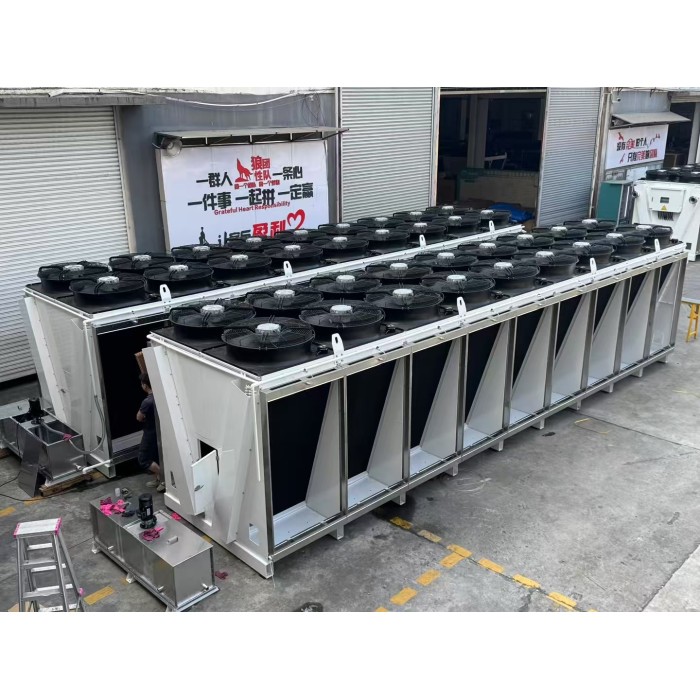 With relatively high coolant temperature and favorable climate condition, dry coolers are fully utilized as a natural cooling system