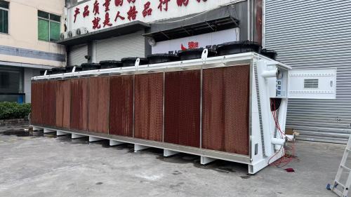 With relatively high coolant temperature and favorable climate condition, dry coolers are fully utilized as a natural cooling system