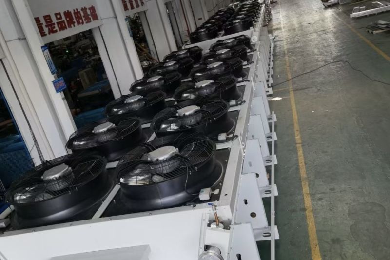 High efficiency V-type dry cooler with copper tube aluminum fin for mining and data center cooling