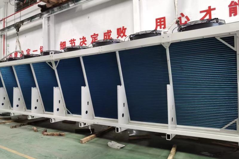High efficiency V-type dry cooler supporting data center PUE and WUE targets