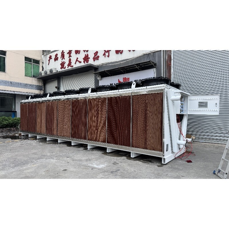 With relatively high coolant temperature and favorable climate condition, dry coolers are fully utilized as a natural cooling system