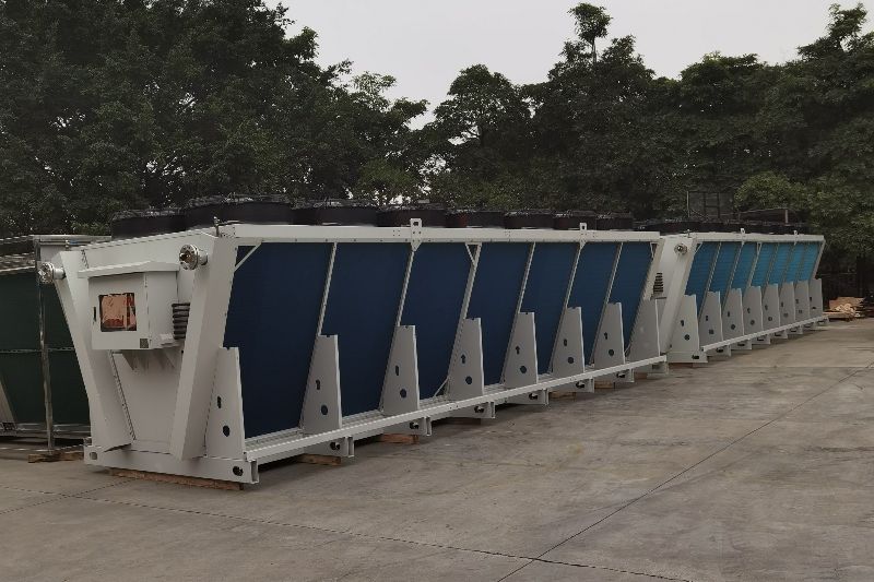1000KW stainless steel tube dry cooler unit installed at a mining and high-density computing facility