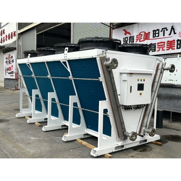 350KW Copper Tube V-type Dry Cooler for Food & Beverage Processing