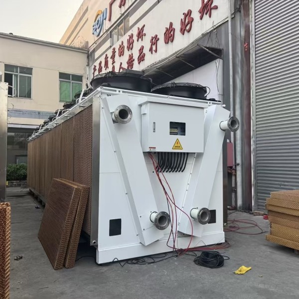 BOYI Customized 2500KW Stainless Steel Tube V-type Dry Cooler with Wet Pads for Mining Field
