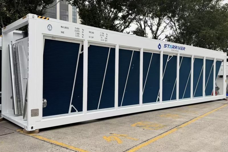 1100KW stainless steel tube V-type dry cooler