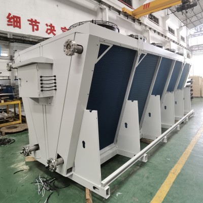 350KW Copper Tube V-type Dry Cooler for Food & Beverage Processing