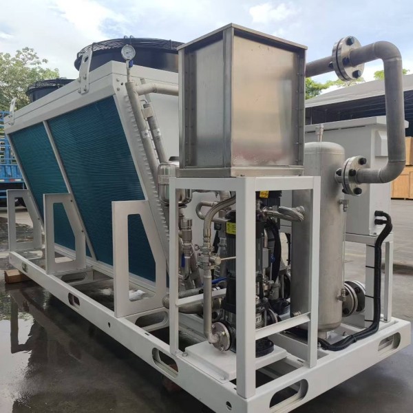 60KW Copper Tube V-type Dry Cooler for Chemical Industry