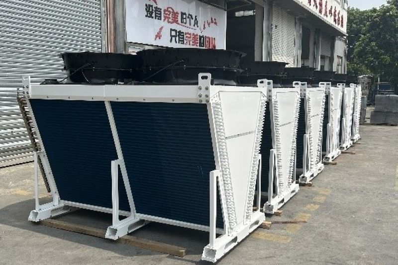 Boyi customized 100KW copper tube V-type dry cooler for mining field ready for export