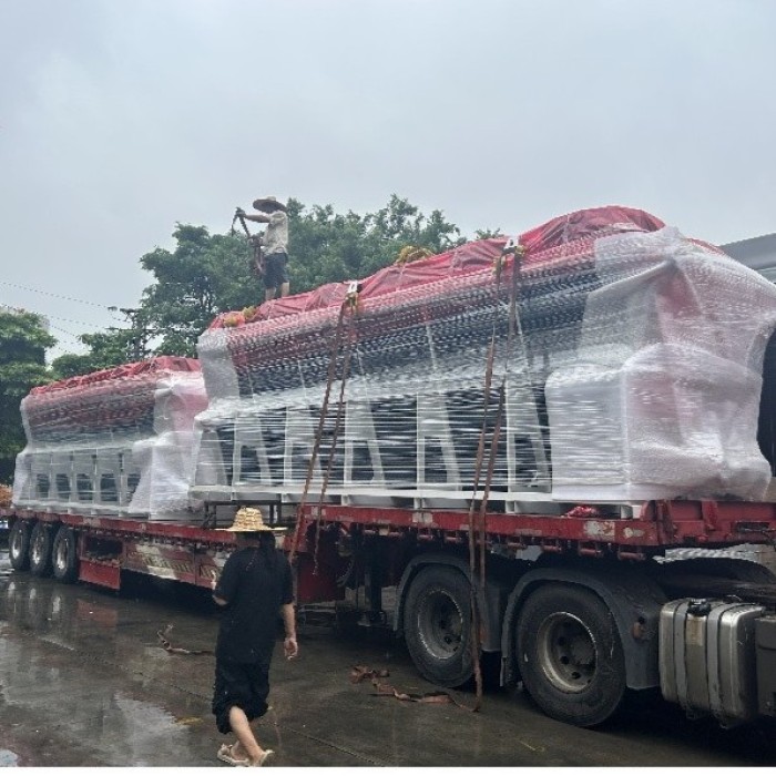 1100KW Stainless Steel Tube V-type Dry Cooler for Chemical Industry
