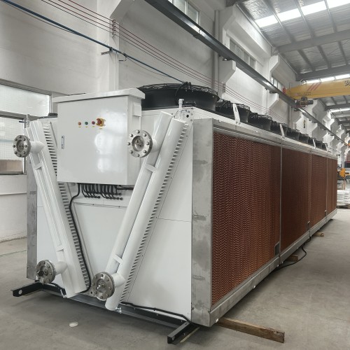 BOYI customized 930KW Copper Tube V-type Dry Cooler with Wet Curtain for Data Centers in Dubai