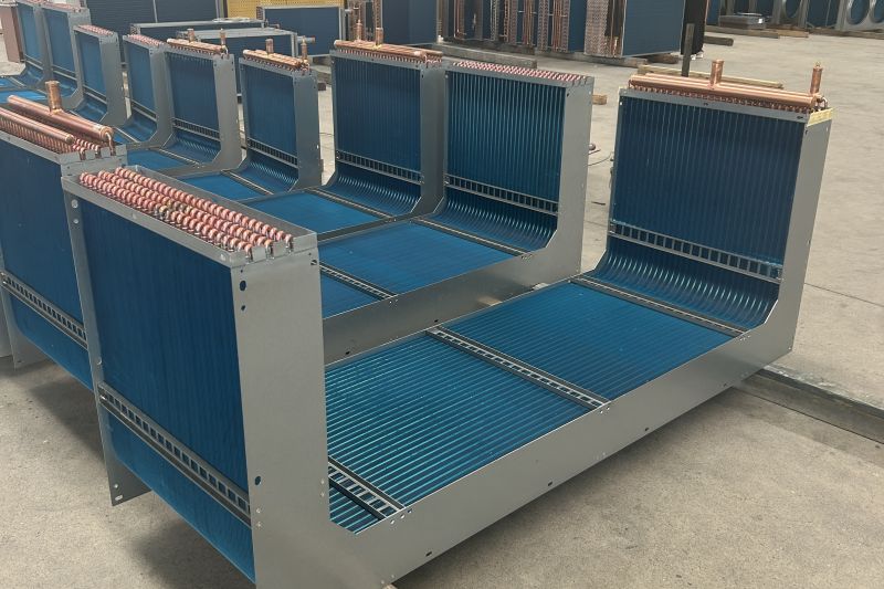 BOYI customized Ø9.52mm copper tube L-type condenser coil for industrial refrigeration