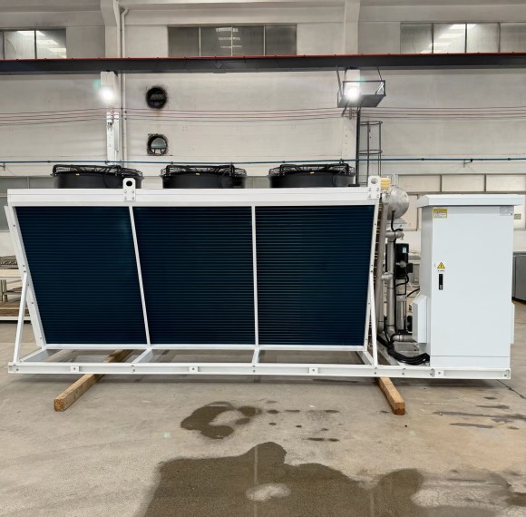 BOYI customized 174KW copper tube V-type Dry Cooler for Daily Chemicals Industry