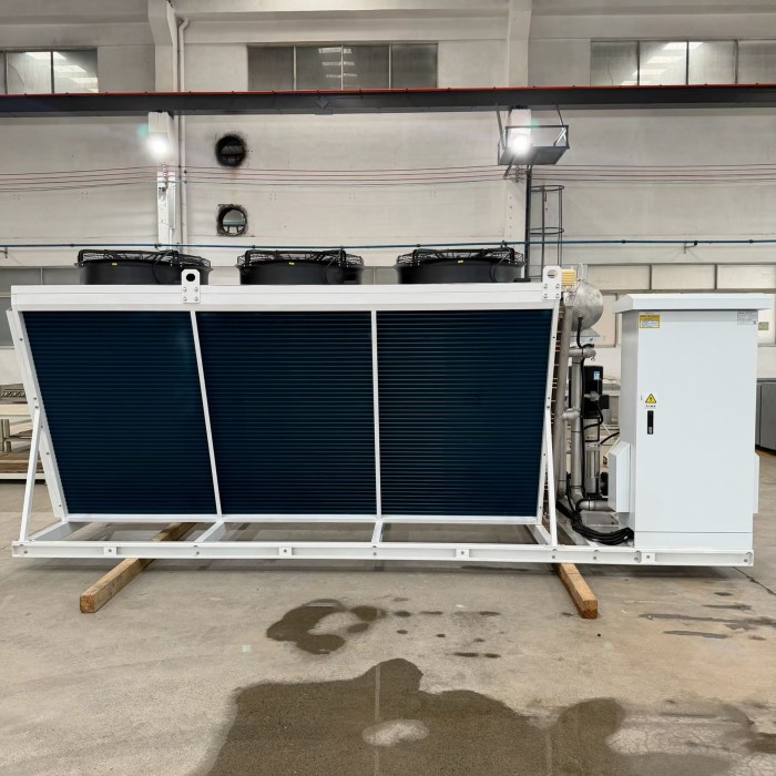 BOYI customized 174KW copper tube V-type Dry Cooler for Daily Chemicals Industry