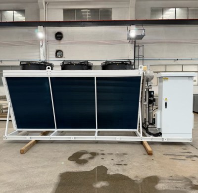 BOYI customized 174KW copper tube V-type Dry Cooler for Daily Chemicals Industry