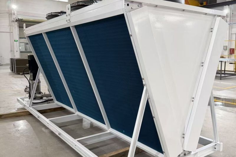 BOYI Customized 2500KW Stainless Steel Tube V-type Dry Cooler with Wet Pads for Mining Field