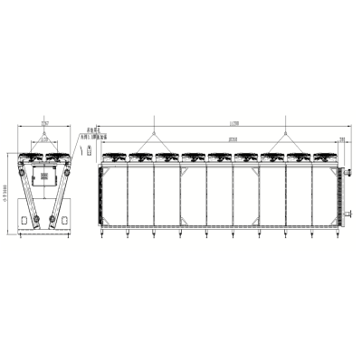 3 Sets Total 3.3MW Stainless Steel Tube V-type Dry Cooler for Data Center Cooling