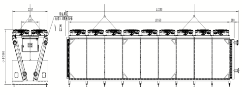 3 Sets Total 3.3MW Stainless Steel Tube V-type Dry Cooler for Data Center Cooling