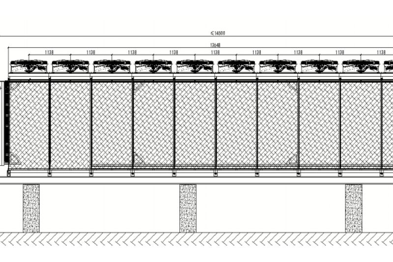 BOYI customized 2500KW stainless steel tube V-type dry cooler with EC fans for IoT-driven variable-speed control