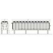 2500KW Stainless Steel Tube V-type Dry Cooler with Wet Pads for Mining Field