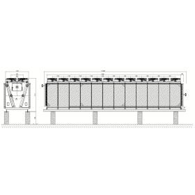 2500KW Stainless Steel Tube V-type Dry Cooler with Wet Pads for Mining Field