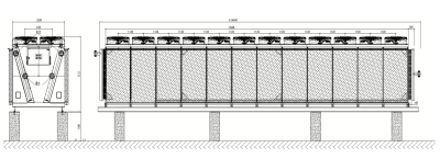 2500KW Stainless Steel Tube V-type Dry Cooler with Wet Pads for Mining Field