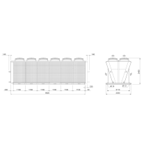 550KW Copper Tube V-type Dry Cooler for Data Center Cooling