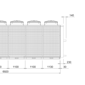 550KW Copper Tube V-type Dry Cooler for Data Center Cooling