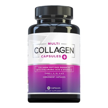 Oranvital Multi Collagen Pills for Women and Men Hydrolyzed Collagen Peptides Capsules for Hair Skin and Nails with Hyaluronic Acid and Vitamin C