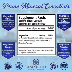 Oranvital Magnesium Citrate magnesium threonate Capsule Pills supplement magnesium complex for Sleep Muscle Relaxation