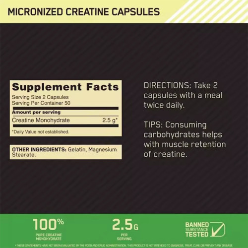 Oranvital Workout Supplements Creatine Monohydrate Muscle Creatine Monohydrate Capsules Creatine Capsules