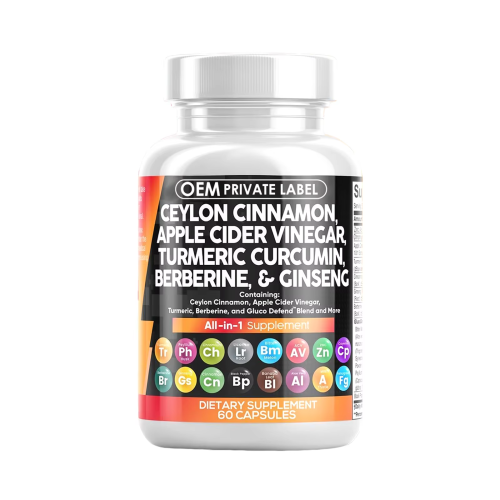 Clean Nutraceuticals Ceylon Cinnamon Turmeric Apple Cider Vinegar Ginseng Berberine Plus Bitter Melon Gymnema Milk Thistle Fenugreek