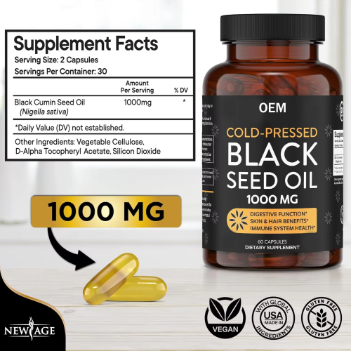 Black Seed Oil Softgel Capsules - Premium Cold-Pressed Nigella Sativa Producing Pure Black Cumin Seed Oil - Non-GMO & Vegetarian (120 Softgels)