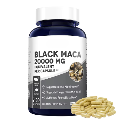 Maca Root Capsules for Men and Women 180 Pills High Potency Extract Non GMO and Gluten Free Formula