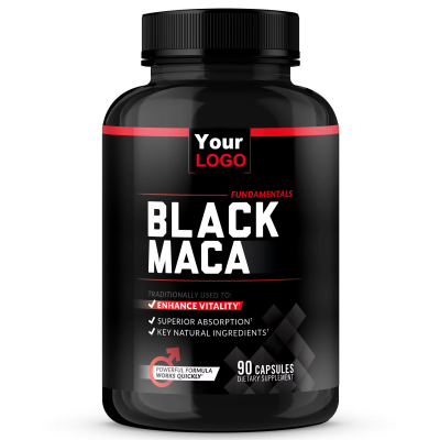 Oranvital Black Maca Root 1000mg Vitality Supplement for Men with Black Pepper Extract for Absorption Natural Maca Negra Extract 90 Capsules