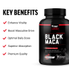 Oranvital Black Maca Root 1000mg Vitality Supplement for Men with Black Pepper Extract for Absorption Natural Maca Negra Extract 90 Capsules