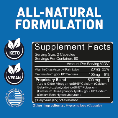 Oranvital Apple Cider Vinegar Capsules Plus Keto BHB Fat Burner Weight Loss Supplement for Women & Men