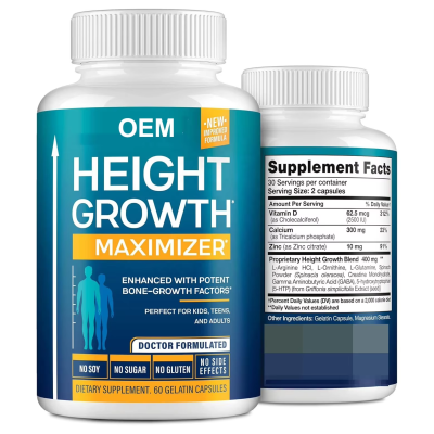 Oranvital Growth Capsules to Grow Taller Height Growth Maximizer with Calcium for Bone Strength Natural Get Taller Supplement to Increase Bone Growth Free of Growth Hormone