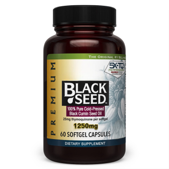 Oranvital Black Seed Oil Capsules High Potency Cold Pressed Nigella Sativa Aids in Digestive Health Immune Support Brain Function 60 Count 1250mg