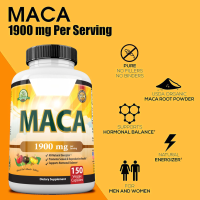 Oranvital Maca Capsules Maca Extract Maca Root Capsules Supplement Support Energy Stamina