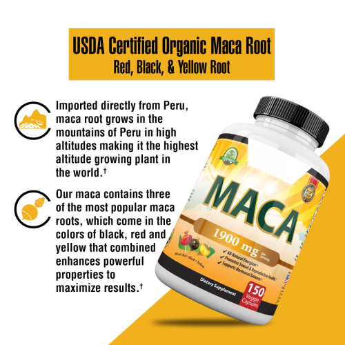 Oranvital Maca Capsules Maca Extract Maca Root Capsules Supplement Support Energy Stamina